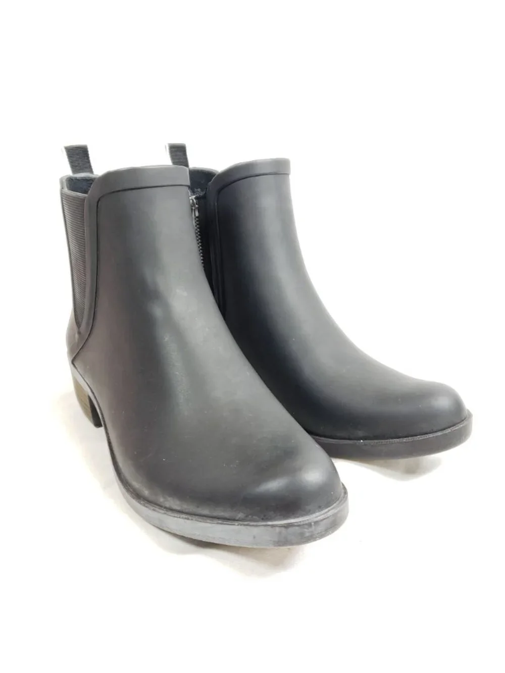 Lucky Brand Chelsea Rubber Boots Womens Size 8 Black